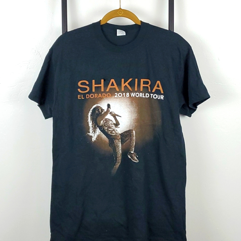 Gildan t-shirt top cotton Shakira El Dorado 2018 World Tour black